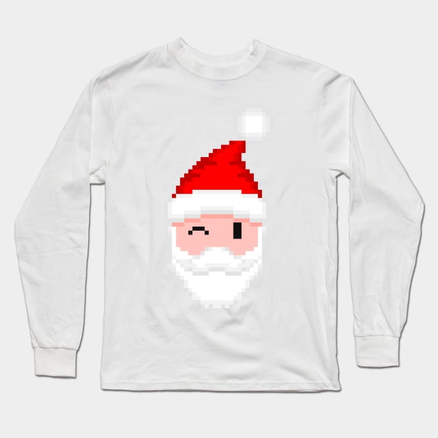 Santa Head Long Sleeve T-Shirt by arc1